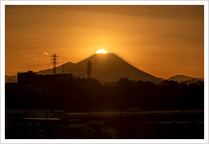 万願寺駅のダイヤモンド富士
